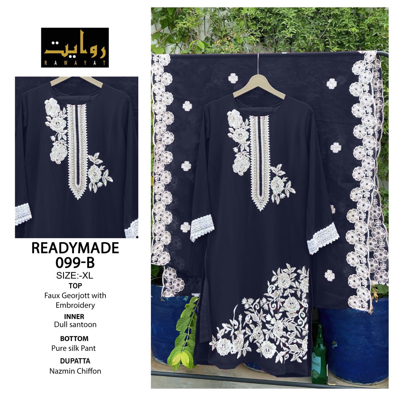 R-099 Rawayat Georgette Pakistani Readymade Suits