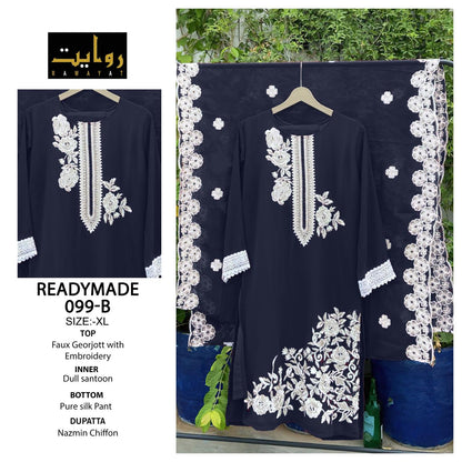 R-099 Rawayat Georgette Pakistani Readymade Suits