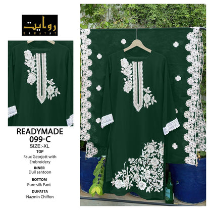 R-099 Rawayat Georgette Pakistani Readymade Suits