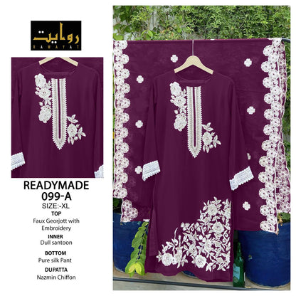 R-099 Rawayat Georgette Pakistani Readymade Suits