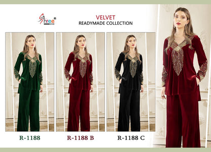 R-1188 Shree Fabs Velevt Co Ord Set