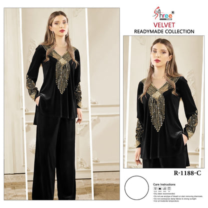 R-1188 Shree Fabs Velevt Co Ord Set