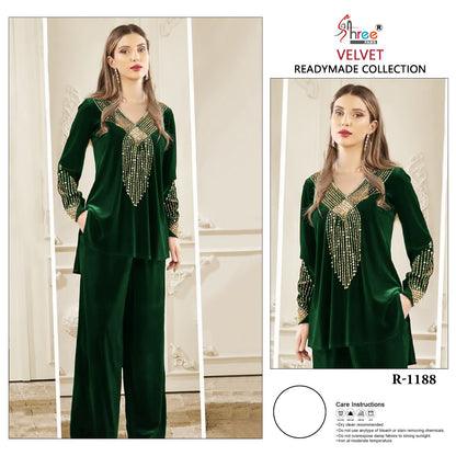 R-1188 Shree Fabs Velevt Co Ord Set