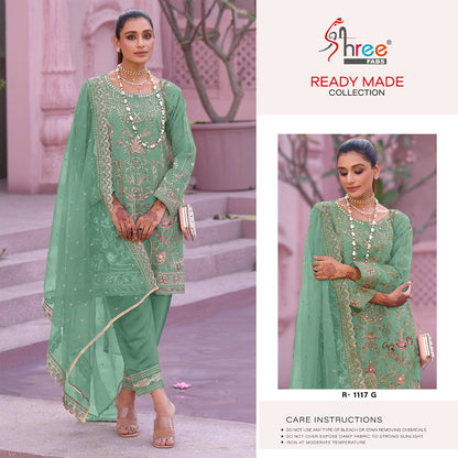 R 1117 Shree Fabs Organza Pakistani Readymade Suits