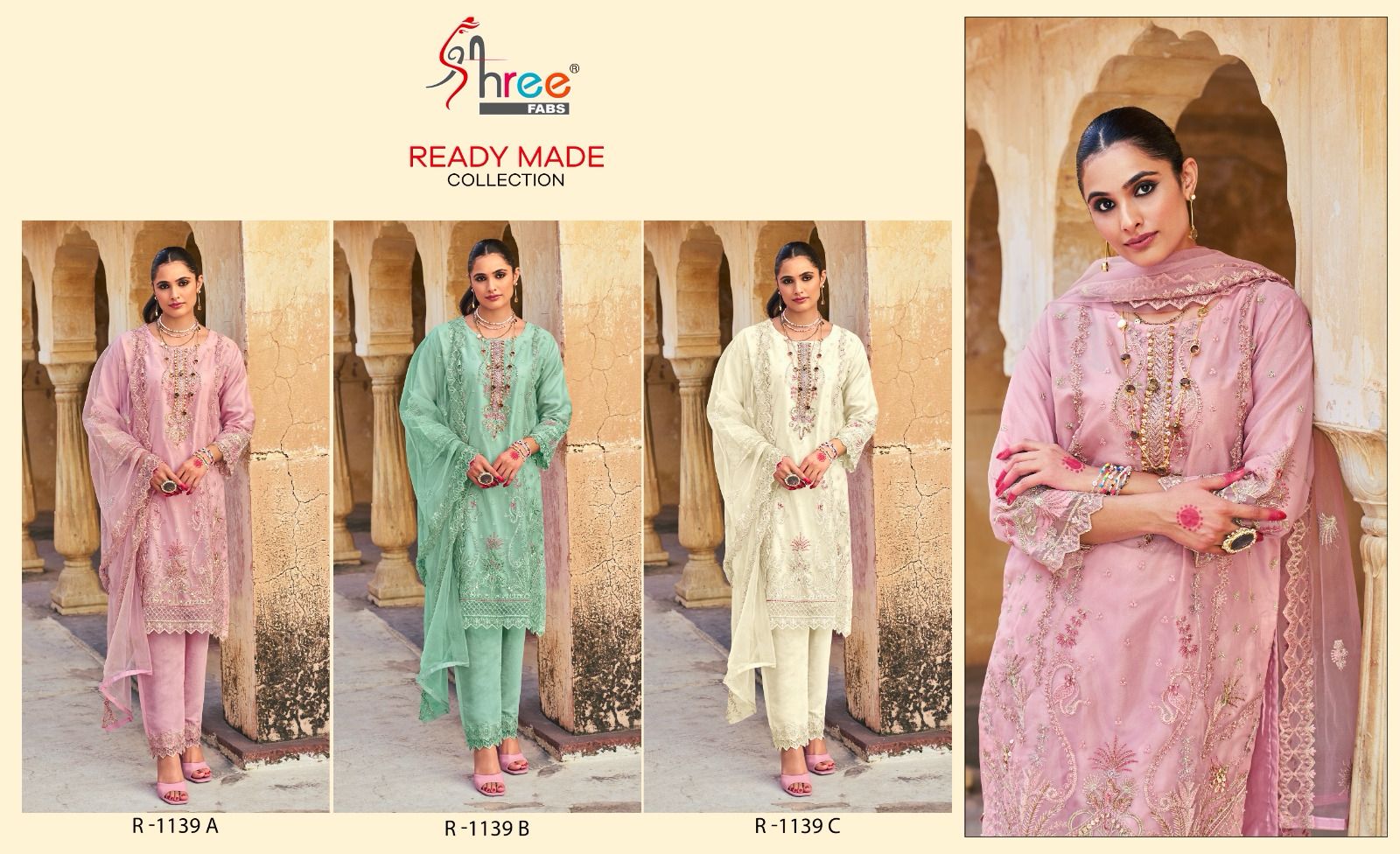R 1139 Shree Fabs Pakistani Readymade Suits