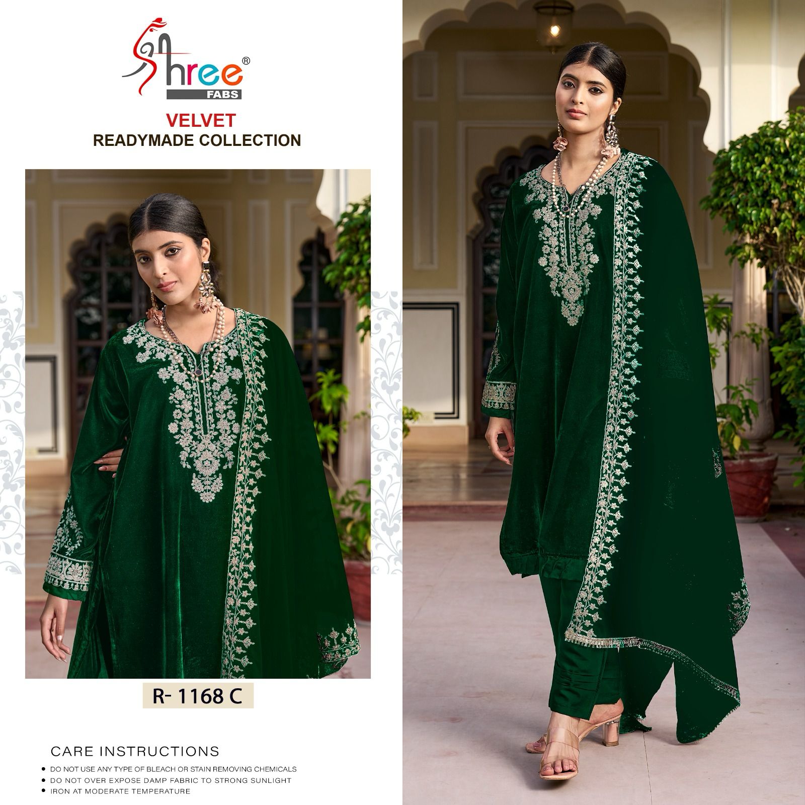 R 1168 Shree Fabs Velvet Pakistani Readymade Suits