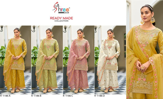 R 1186 Shree Fabs Organza Pakistani Readymade Suits