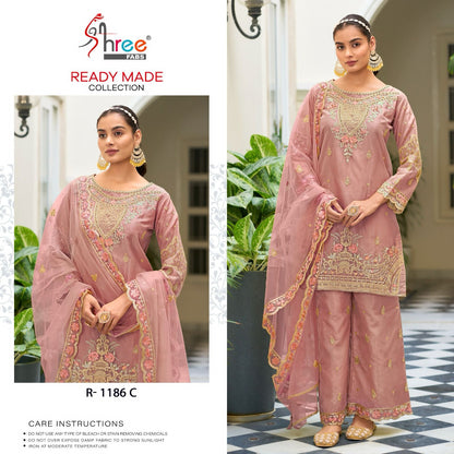 R 1186 Shree Fabs Organza Pakistani Readymade Suits