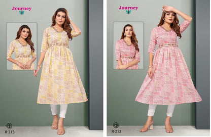 R 212-213 Journey Design Cotton Anarkali Kurtis