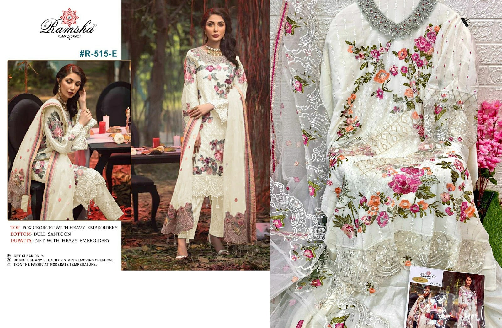 R 515 Ramsha Georgette Pakistani Salwar Suits