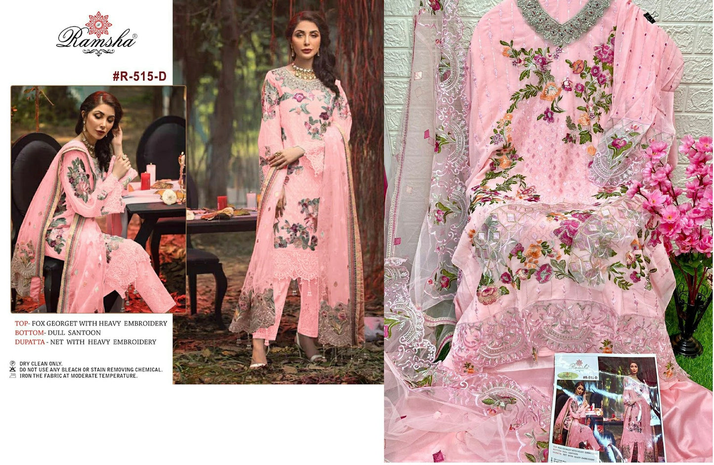 R 515 Ramsha Georgette Pakistani Salwar Suits