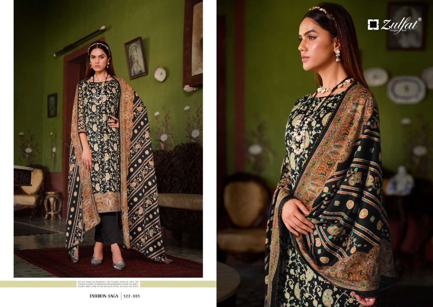 Raabia Belliza Designer Studio Pashmina Suits