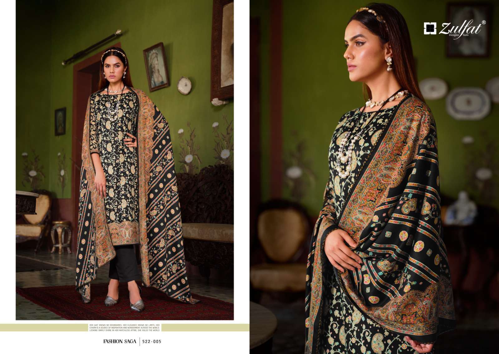 Raabia Belliza Designer Studio Pashmina Suits