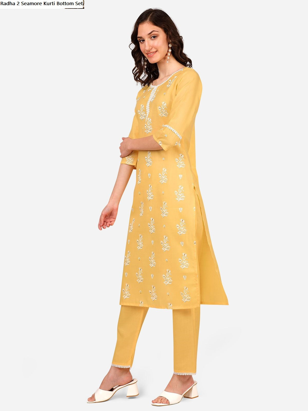 Radha 2 Seamore Kurti Bottom Set