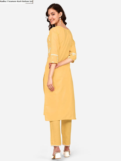 Radha 2 Seamore Kurti Bottom Set