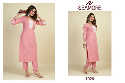 Radha Rani 2 Seamore Cotton Kurti Pant Set