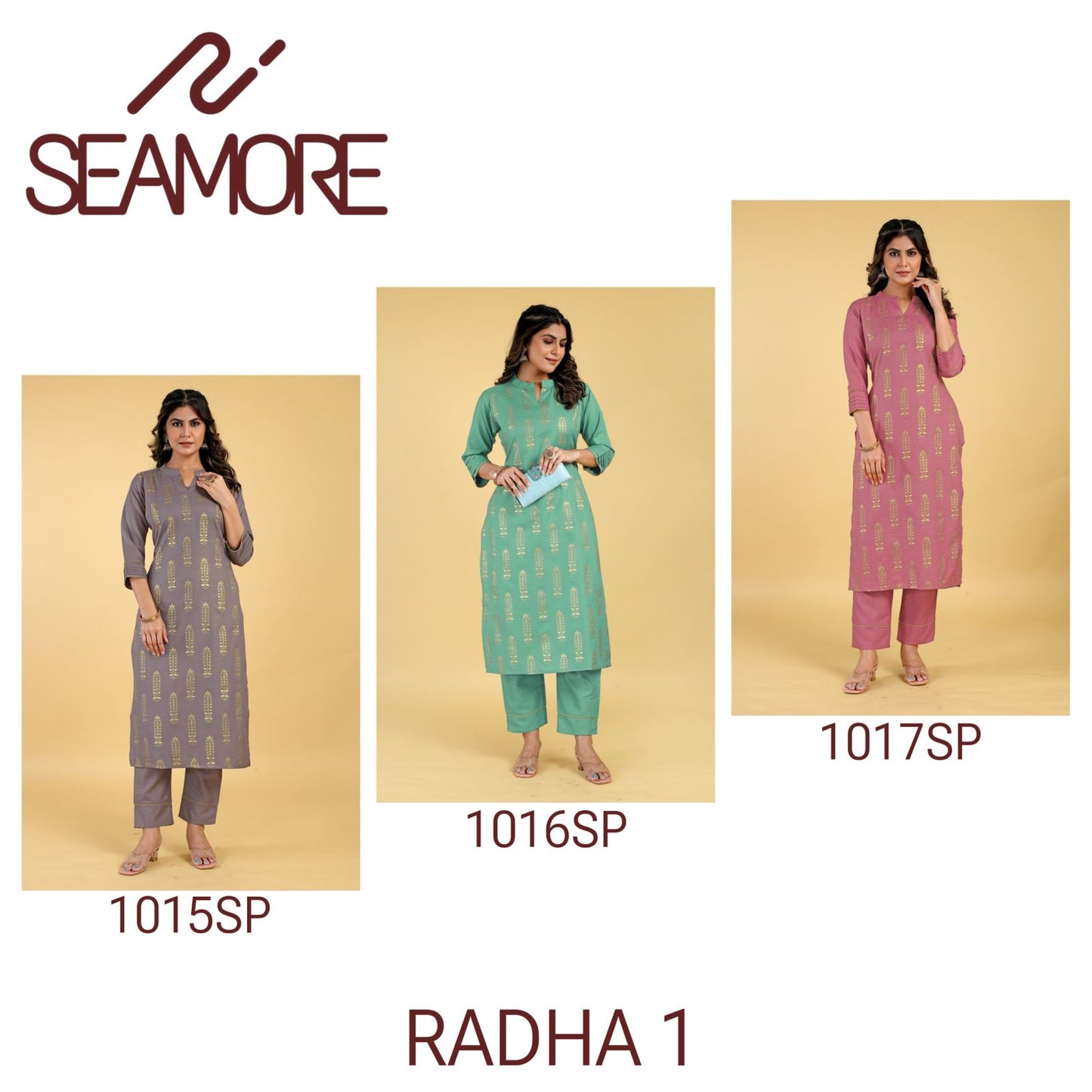 Radha 1 Seamore Kurti Bottom Set