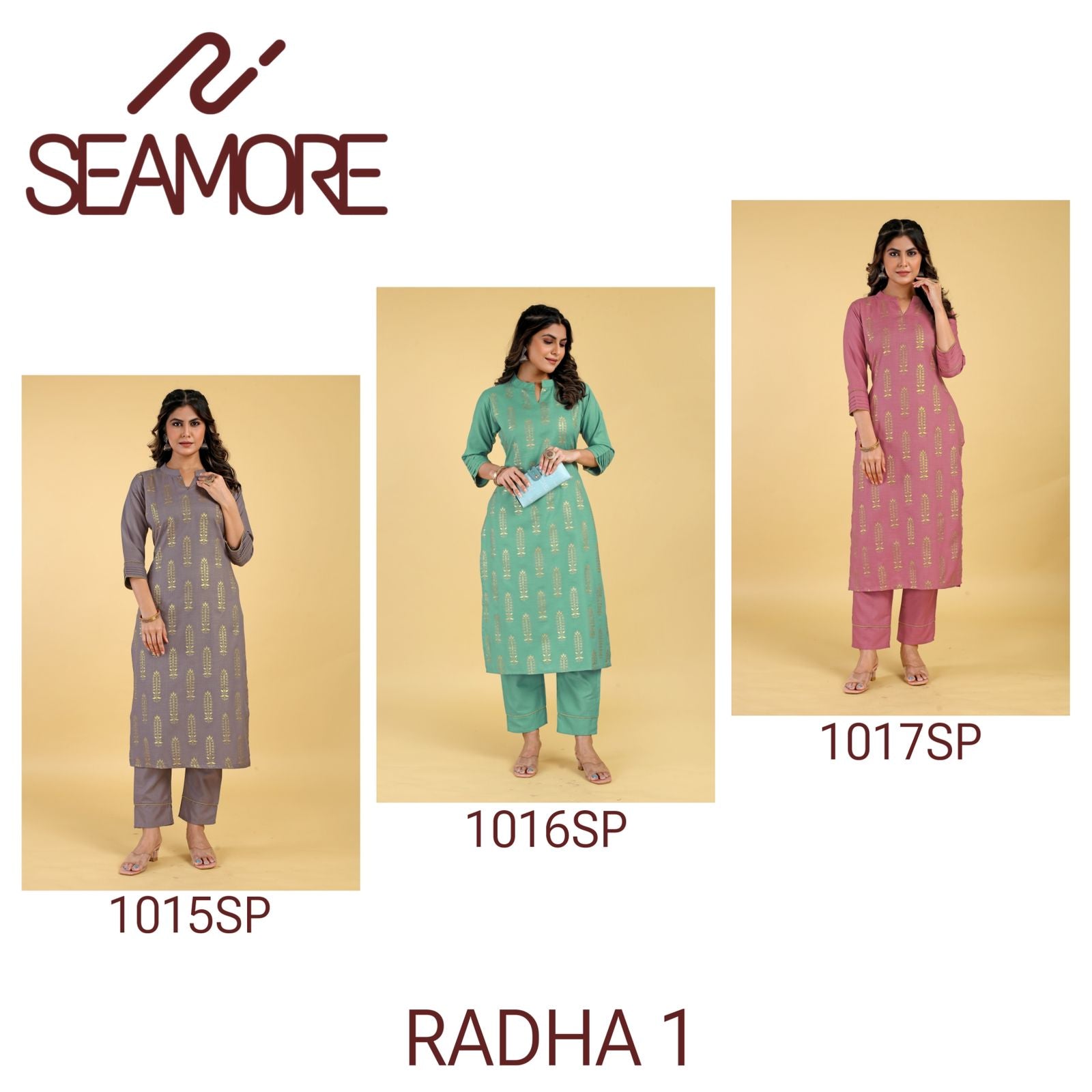 Radha 1 Seamore Kurti Bottom Set