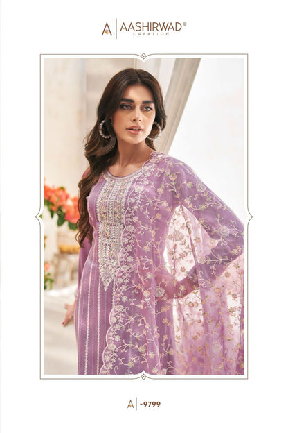 Raha Aashirwad Creation Silk Pant Style Suits