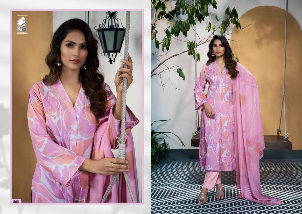 Raha Sahiba Cotton Lawn Pant Style Suits