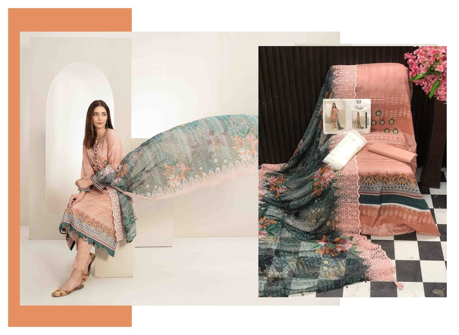 Raina Shahid Tawakkal Lawn Original Pakistani Suits