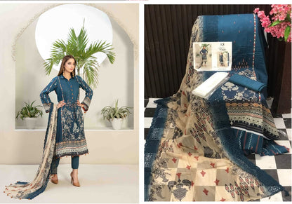 Raina Shahid Tawakkal Lawn Original Pakistani Suits