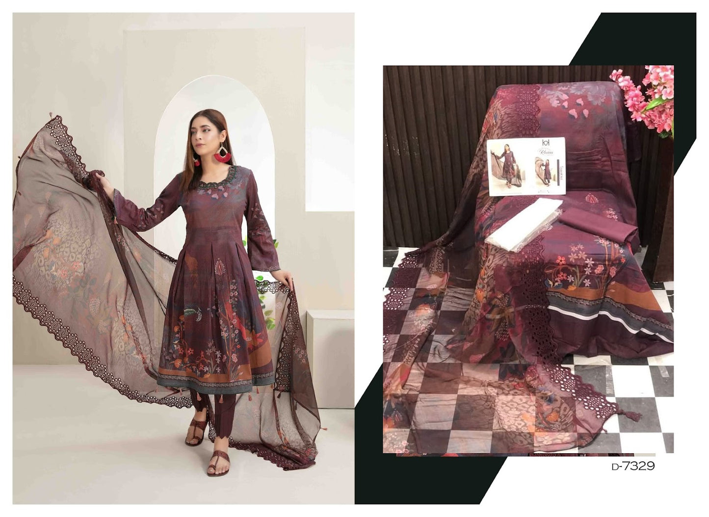 Raina Shahid Tawakkal Lawn Original Pakistani Suits