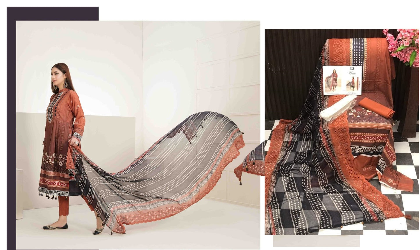 Raina Shahid Tawakkal Lawn Original Pakistani Suits