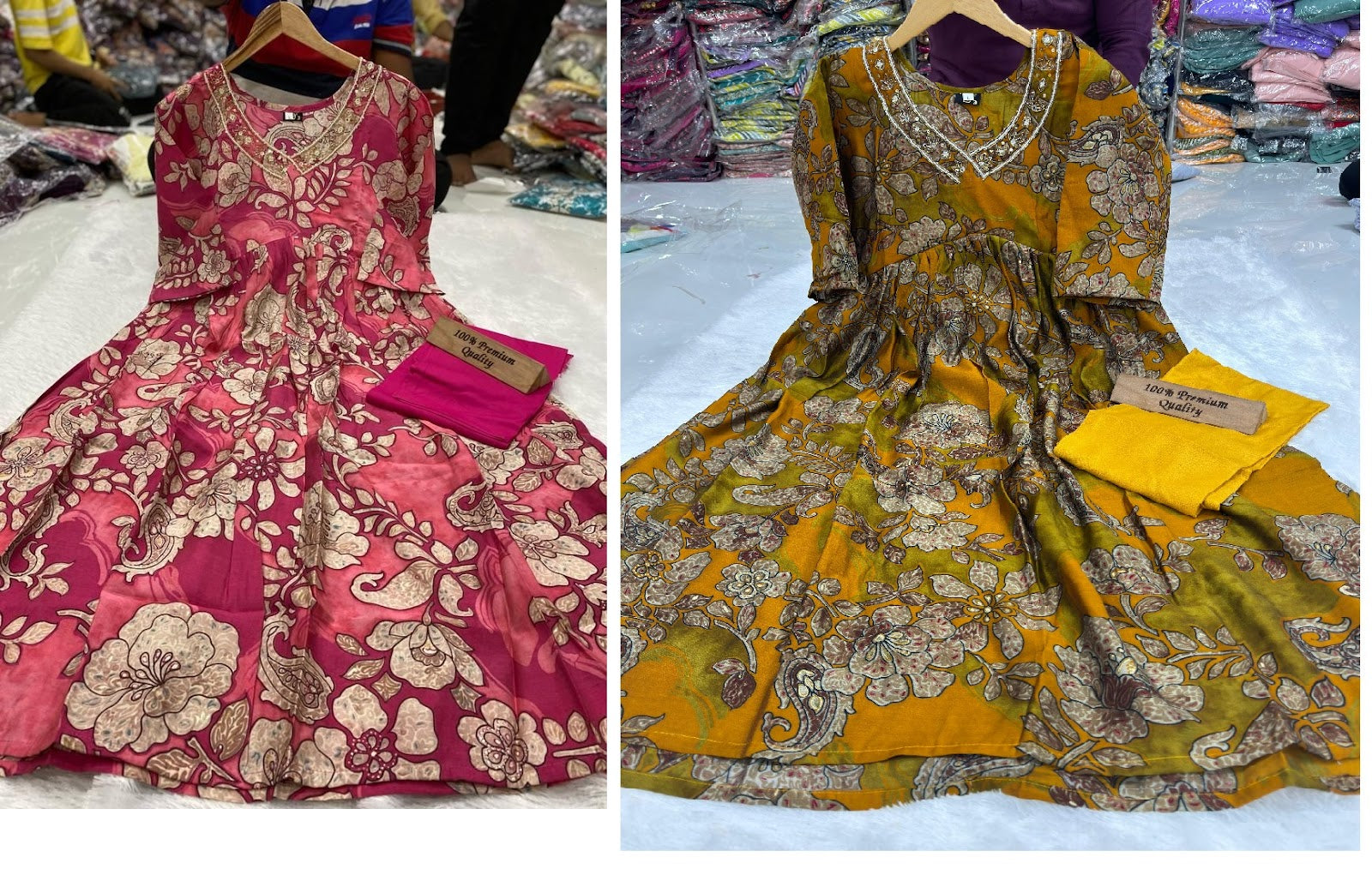 Raja Rani Qubo Heavy Silk Kurti Pant Set