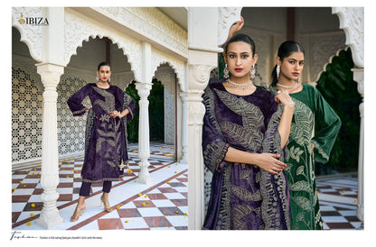 Rajkumari Ibiza Viscose Velvet Suits