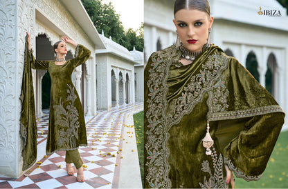 Rajkumari Ibiza Viscose Velvet Suits