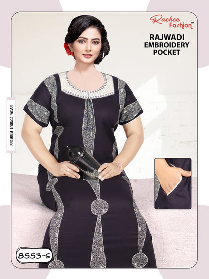 Rajwadi-2912 Ruchee Fashion Cotton Night Gowns