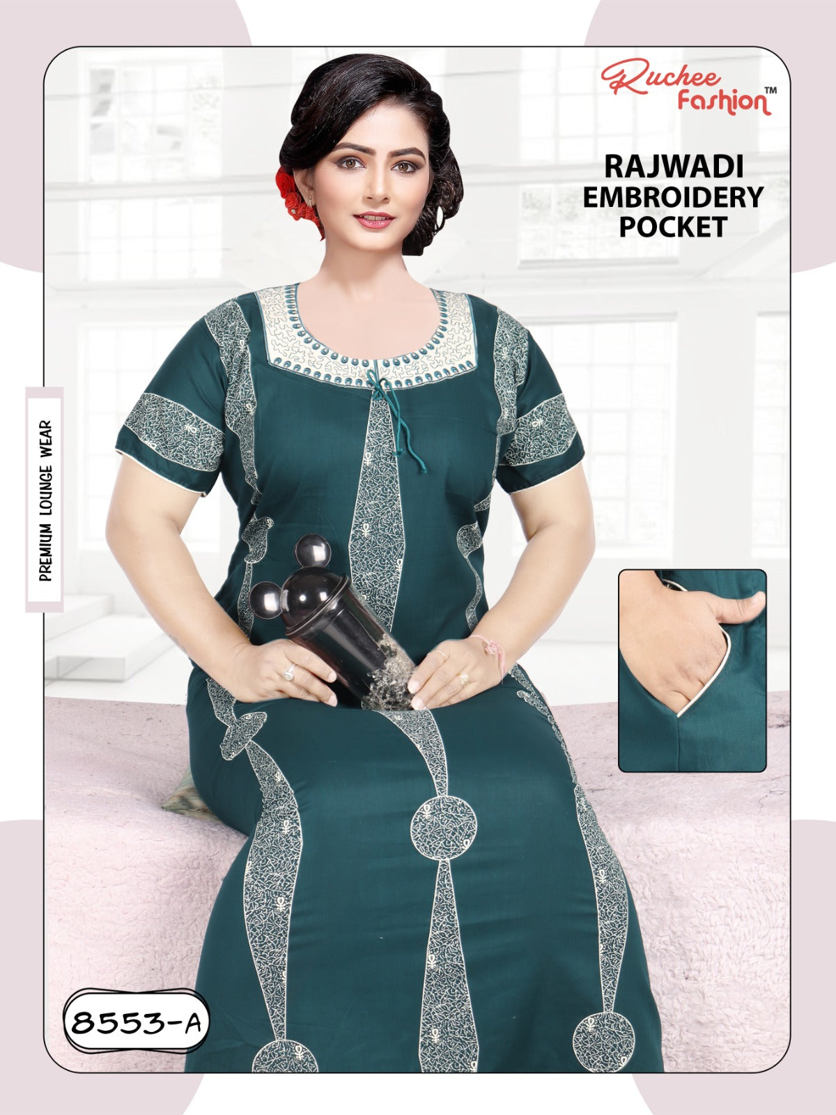 Rajwadi-2912 Ruchee Fashion Cotton Night Gowns