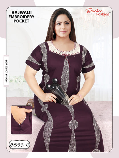 Rajwadi-2912 Ruchee Fashion Cotton Night Gowns