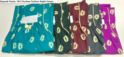 Rajwadi Elastic 1812 Ruchee Fashion Cotton Night Gowns