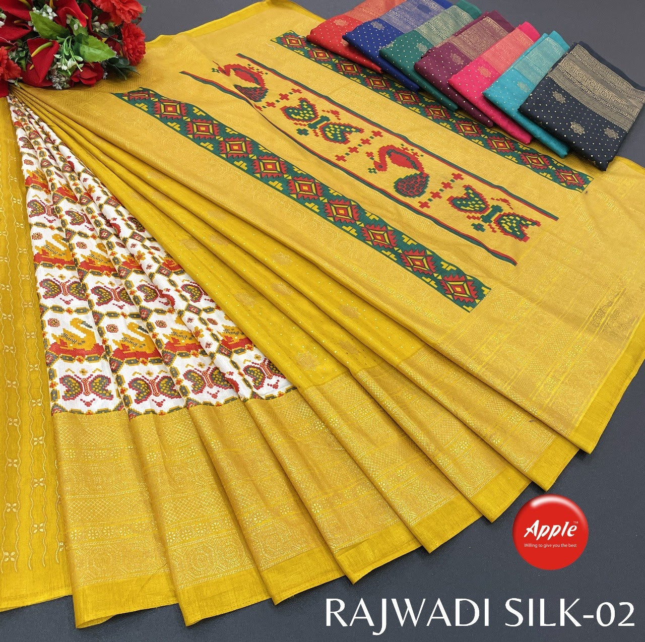 Rajwadi Silk 01, 02 Nd 03 Apple Sarees