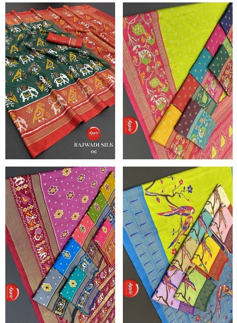 Rajwadi Silk 04-05-06-07 Apple Sarees