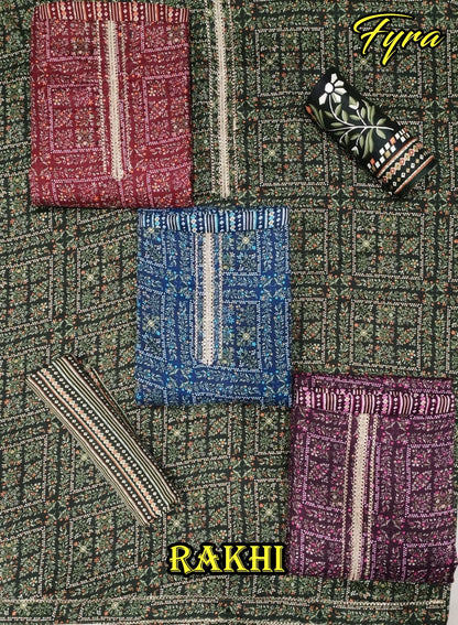 Rakhi 4 Matching Fyra Pashmina Suits