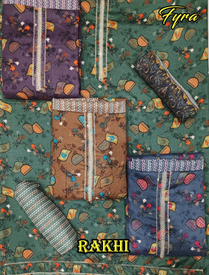 Rakhi 4 Matching Fyra Pashmina Suits