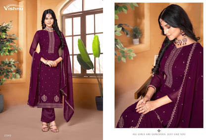 Ramiza Vol 3 Vishnu Impex Georgette Pant Style Suits