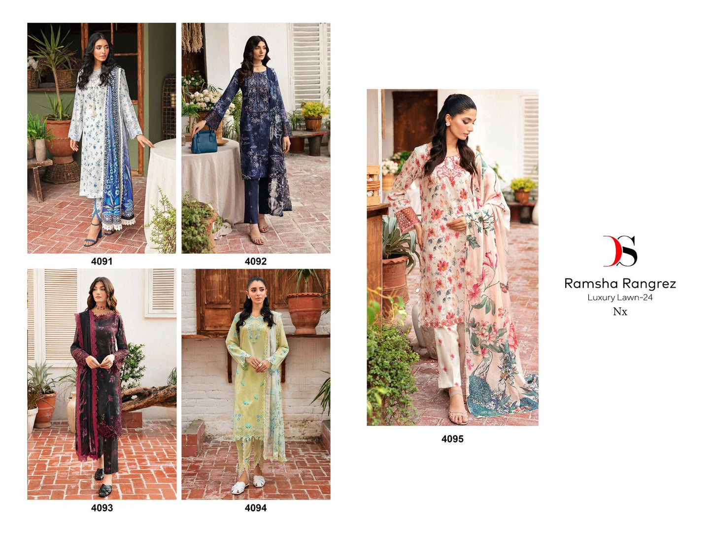 Ramsha Rangrez Luxury Lawn 24 Nx Deepsy Cotton Pakistani Patch Work Suits