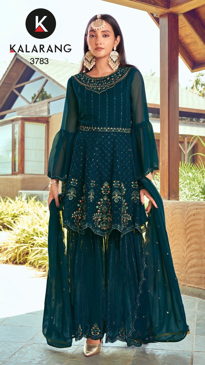 Ranchi Kalarang Georgette Sharara Style Suits