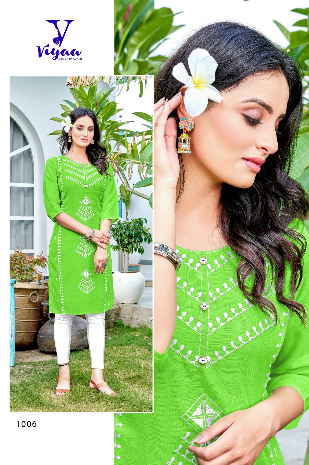 Rang Rasiya Viyaa Chanderi Modal Knee Length Kurtis