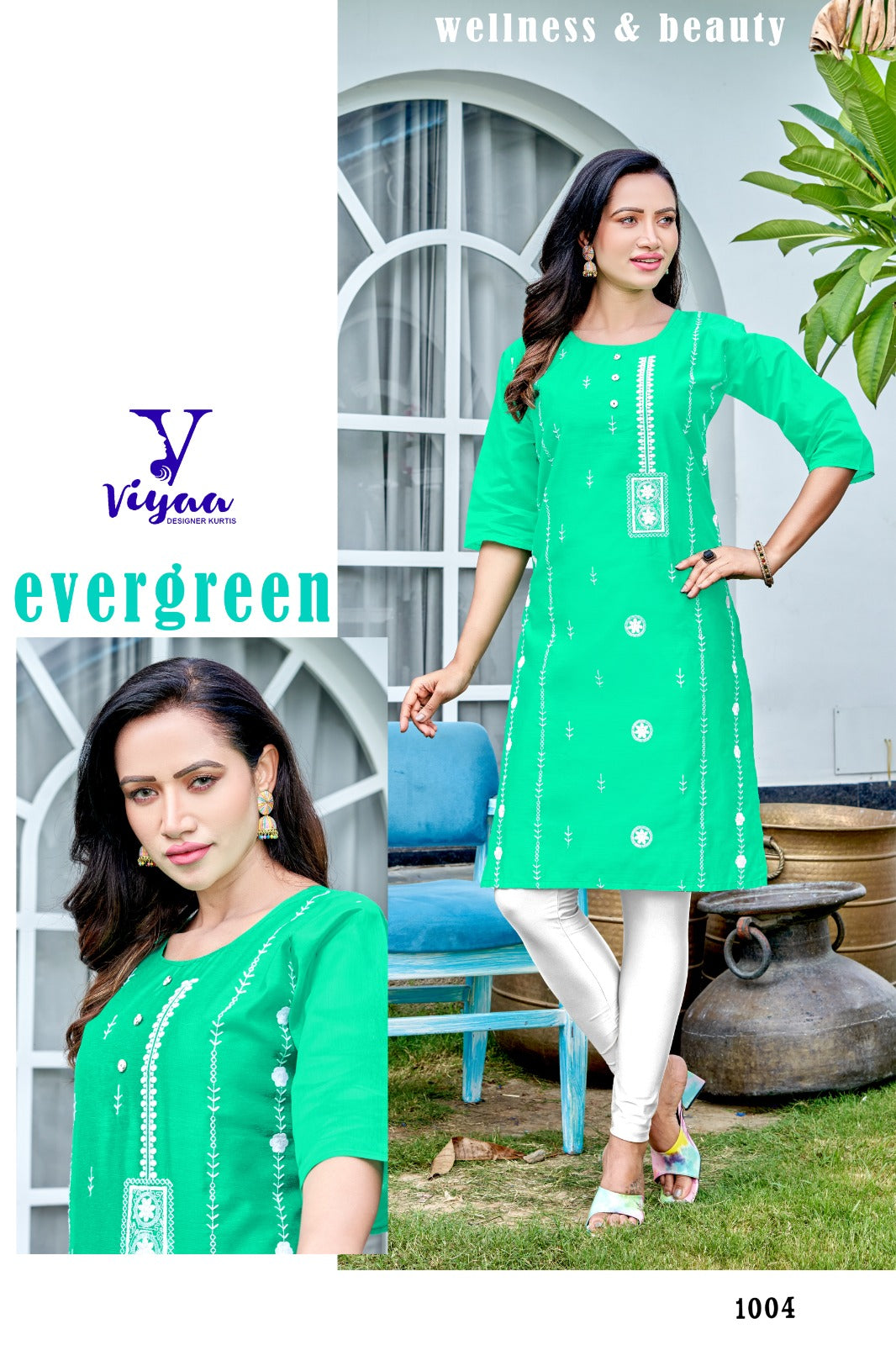 Rang Rasiya Viyaa Chanderi Modal Knee Length Kurtis