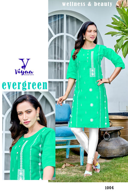 Rang Rasiya Viyaa Chanderi Modal Knee Length Kurtis