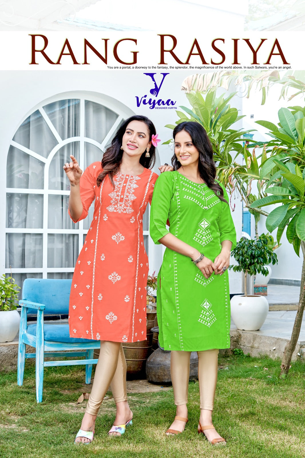 Rang Rasiya Viyaa Chanderi Modal Knee Length Kurtis