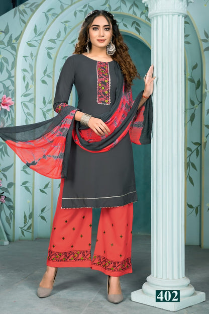 Rang Rasiya Vol 4 Kinti Rayon Readymade Plazzo Style Suits