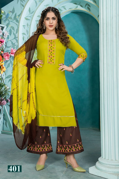 Rang Rasiya Vol 4 Kinti Rayon Readymade Plazzo Style Suits