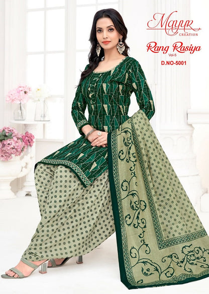Rang Rasiya Vol 5 Mayur Creation Cotton Dress Material