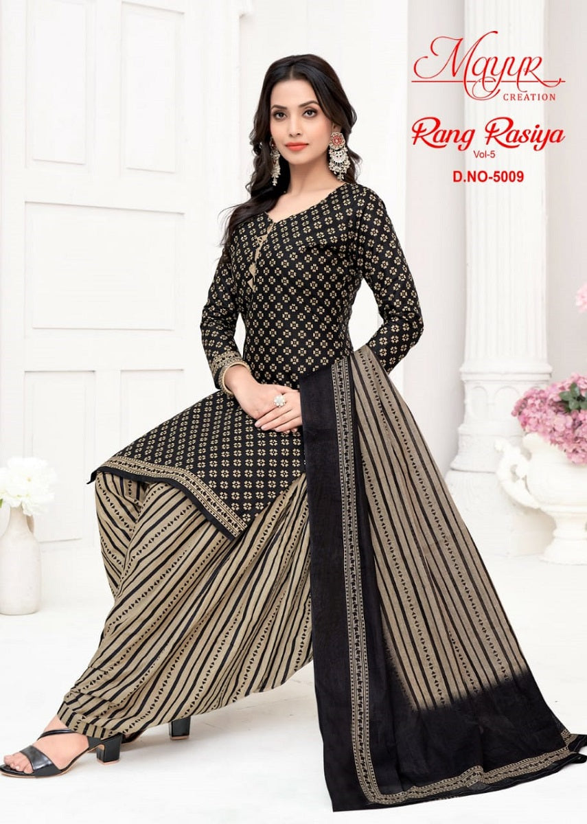Rang Rasiya Vol 5 Mayur Creation Cotton Dress Material